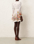 ZIMMERMANN Tranquillity Mini Dress in Red Butterflies