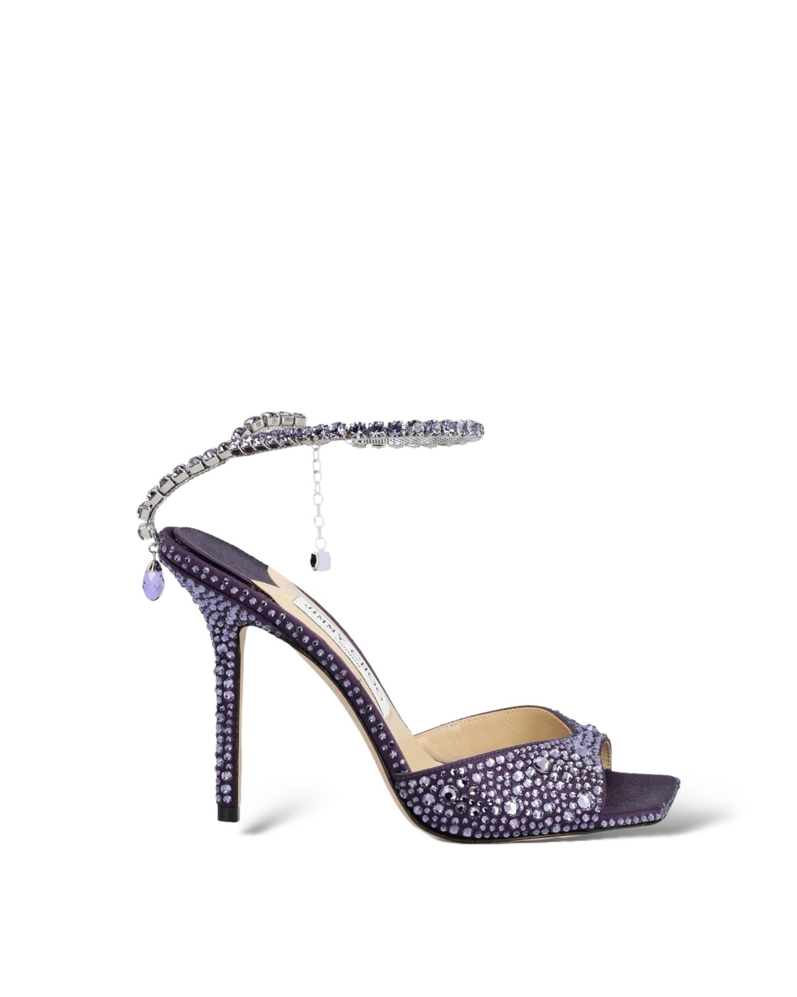 JIMMY CHOO Saeda 100 Embellished Open Toe
