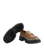 GUCCI
GG Supreme Canvas Lug-Sole Loafers