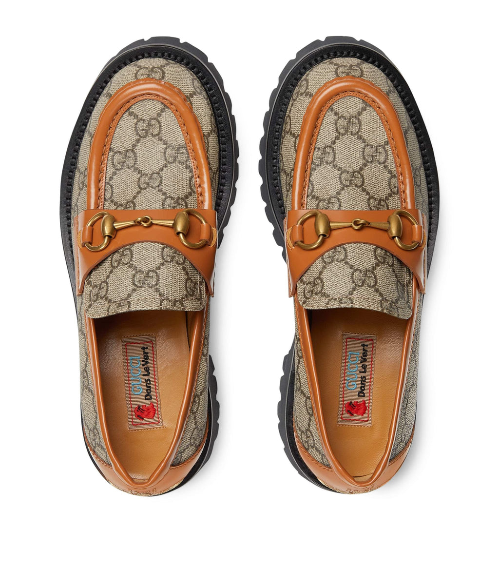 GUCCI
GG Supreme Canvas Lug-Sole Loafers