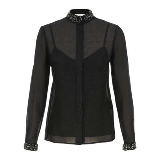 000012 ZIMMERMANN
Hypnotic Jewelled Body Shirt – Black