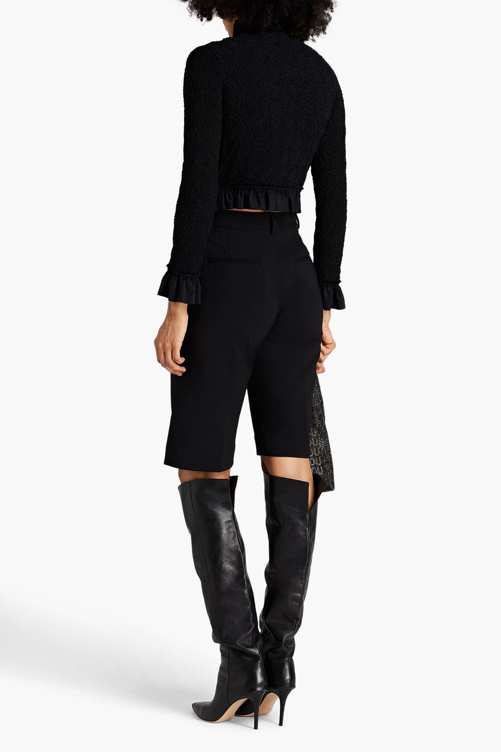 ALEXANDER WANG
Ruffled shirred satin-jersey jacket