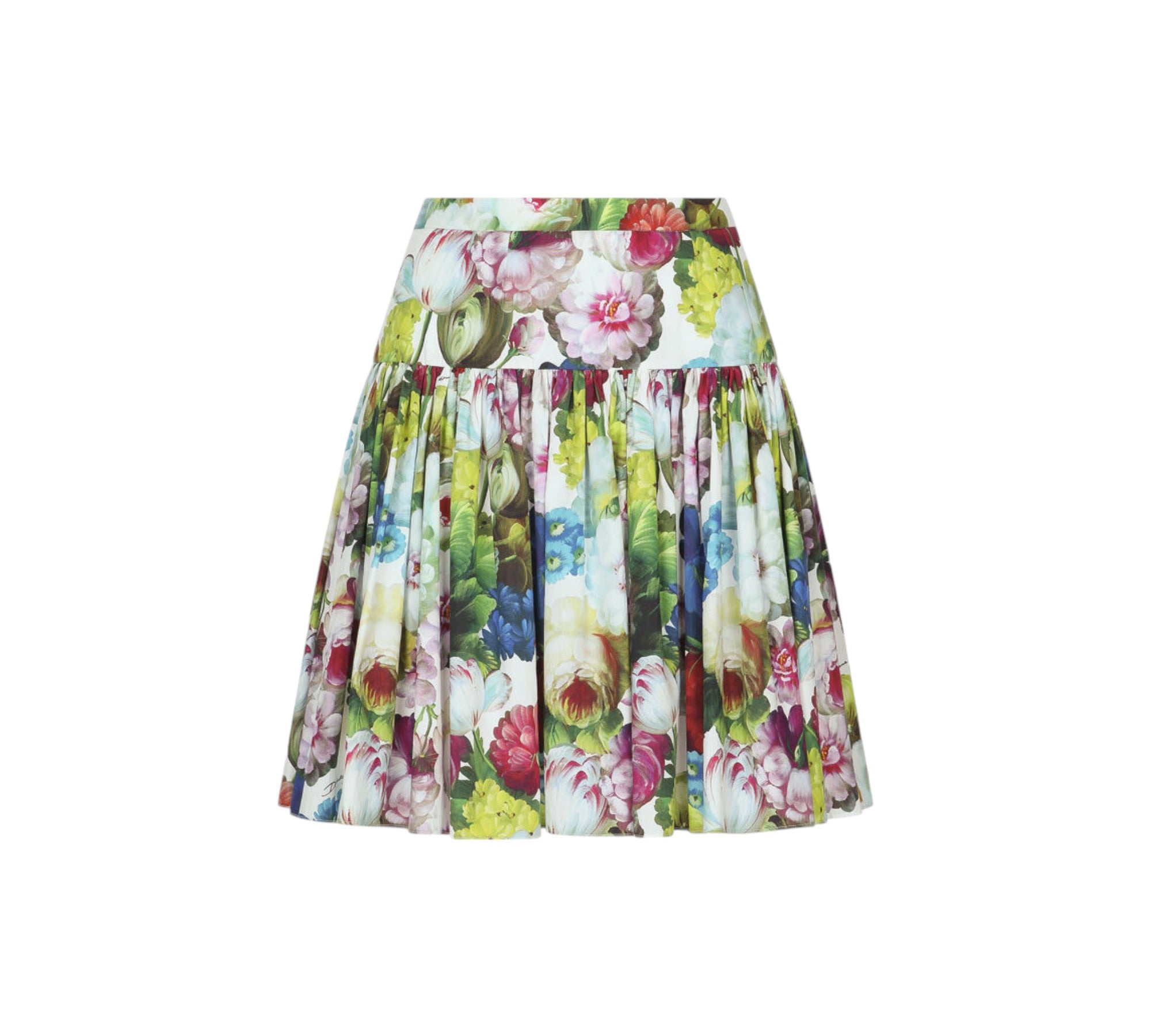 Dolce&Gabbana
Printed pleated cotton poplin mini skirt