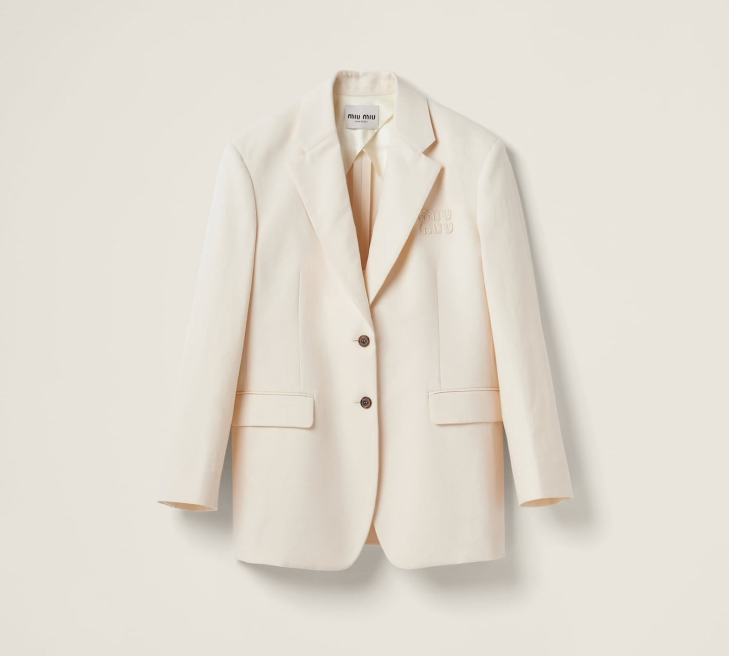 MIU MIU Single-breasted canvas jacket