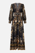 CAMILLA – Shaped Waistband Dress With Gathered Sleeves | Flamenco Folklore