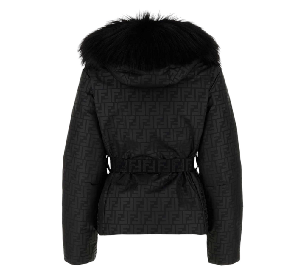 FENDI Ski 
Black FF nylon down jacket