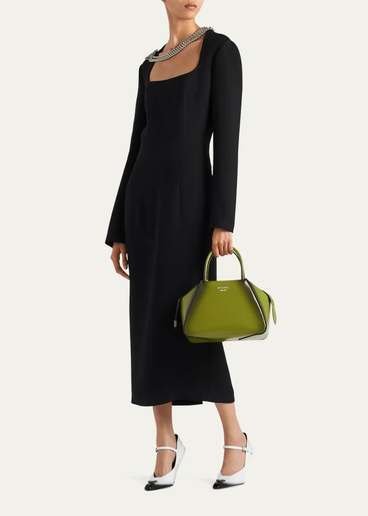 PRADA
Cady Runway Dress with Detachable Necklace