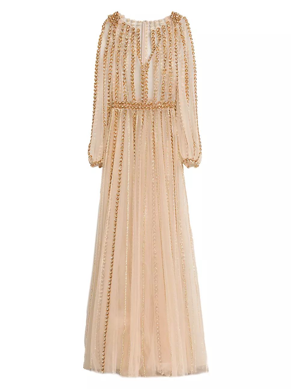 VALENTINO GARAVANI  
Embroidered Tulle Gown - Gold dress